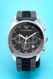 Emporio Armani Sportivo Black Dial Two Tone Ceramic Bracelet Watch For Men - AR5866 Authentic Buy Shop Now
