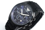 Emporio Armani Sportivo Chronograph Blue Dial Black Strap Watch For Men - AR5921 Authentic Buy Shop Now