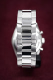 Emporio Armani Sportivo Chronograph Black Dial Silver Stainless Steel Watch For Men - AR0585 Authentic Buy Shop Now