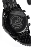 Emporio Armani Tazio Chronograph Black Dial Black Steel Strap Watch For Men - AR5989 Authentic Buy Shop Now