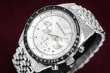 Emporio Armani Sportivo Chronograph Silver Dial Silver Steel Strap Watch For Men - AR6073 Authentic Buy Shop Now