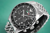 Emporio Armani Team Italia Chronograph Black Dial Silver Steel Strap Watch For Men - AR5983 Authentic Buy Shop Now