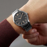 Emporio Armani Renato Quartz Grey Dial Silver Steel Strap Watch For Men - AR2514 Authentic Buy Shop Now