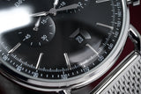 Emporio Armani Chronograph Black Dial Silver Mesh Bracelet Watch For Men - AR11104 Authentic Buy Shop Now