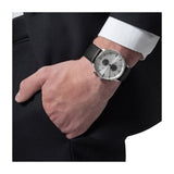 Emporio Armani Gianni White Dial Black Leather Strap Watch For Men - AR0385 Authentic Buy Shop Now