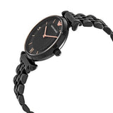 Emporio Armani Gianni T Bar All Black Diamond Dial Watch For Women - AR11245 Authentic Buy Shop Now