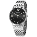 Emporio Armani Kappa Black Dial Silver Steel Strap Watch For Men - AR11152 Authentic Buy Shop Now