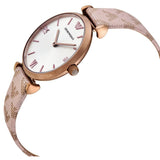 Emporio Armani Analog Grey Dial Pink Leather Strap Watch For Women - AR11126 Authentic Buy Shop Now
