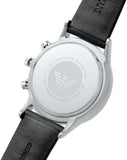 Emporio Armani Giovanni Analog Black Dial Black Leather Strap Watch For Men - AR11431 Authentic Buy Shop Now