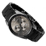 Emporio Armani Sportivo Chronograph Black Dial Black Stainless Steel Watch For Men - AR5889 Authentic Buy Shop Now