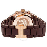 Emporio Armani Sportivo Chronograph Brown Dial Brown Silicone Strap Watch For Men - AR5891 Authentic Buy Shop Now
