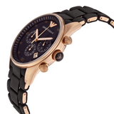 Emporio Armani Sportivo Black Dial Black Steel Strap Watch For Men - AR5905 Authentic Buy Shop Now
