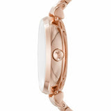 Emporio Armani Gianni T-Bar Silver Dial Rose Gold Steel Strap Watch For Women - AR60023 Authentic Buy Shop Now