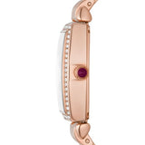 Emporio Armani Two Hand Diamonds Burgundy Dial Rose Gold Steel Strap Watch For Women - AR11488 Authentic Buy Shop Now
