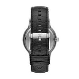 Emporio Armani Renato Analog Black Dial Black Leather Strap Watch For Men - AR11186 Authentic Buy Shop Now