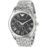 Emporio Armani Classic Chronograph Black Dial Silver Steel Strap Watch For Men - AR1786 Authentic Buy Shop Now