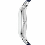 Emporio Armani Aurora Quartz Mother Of Pearl White Dial Blue Leather Strap Watch For Women - AR11090 Authentic Buy Shop Now