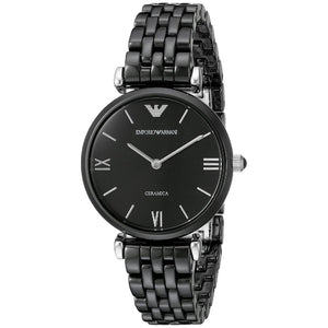 Emporio Armani Ceramica Black Dial Black Ceramic Strap Watch For Women - AR1487 Authentic Buy Shop Now