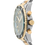 Emporio Armani World Explorer Chronograph Blue Dial Two Tone Steel Strap Watch for Men - AR11740 Authentic Buy Shop Now