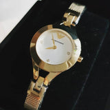 Emporio Armani Chiara Silver Dial Gold Steel Strap Watch for Women - AR7363 Authentic Buy Shop Now