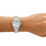 Emporio Armani Mia Three Crystals Silver Dial Silver Steel Strap Watch For Women - AR11632 Authentic Buy Shop Now