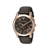 Emporio Armani Chronograph Brown Dial Brown Leather Strap Watch For Men - AR1701 Authentic Buy Shop Now