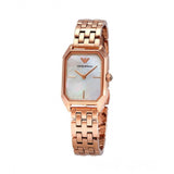 Emporio Armani Giola White Mother of Pearl Dial Rose Gold Steel Strap Watch For Women - AR11147 Authentic Buy Shop Now
