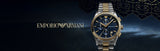 Emporio Armani Paolo Chronograph Blue Dial Two Tone Steel Strap Watch For Men - AR11579 Authentic Buy Shop Now