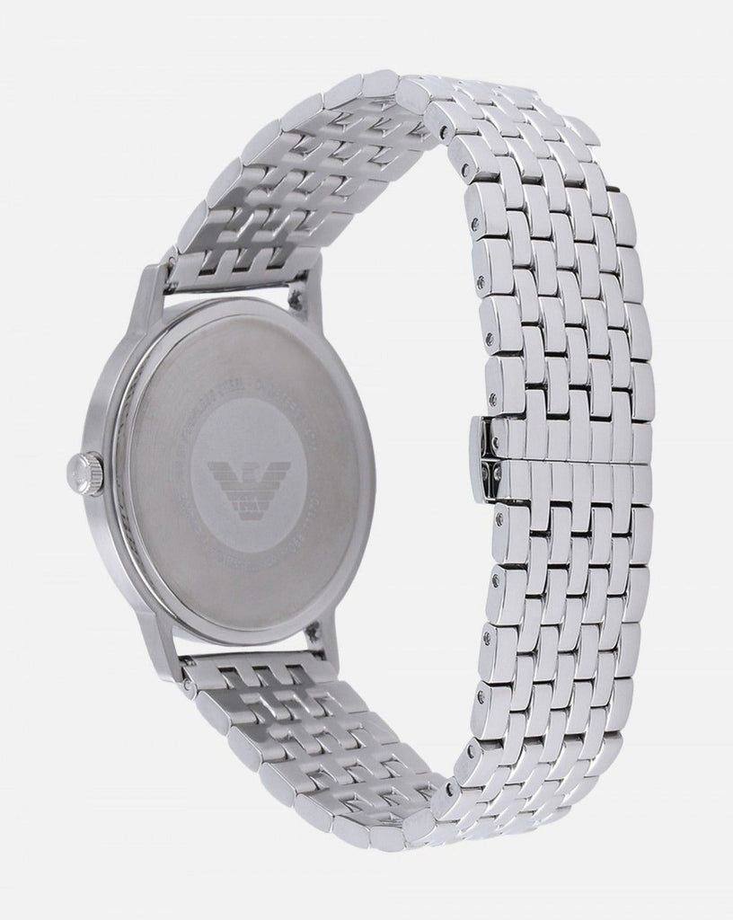 Emporio Armani Kappa Quartz Grey Dial Silver Mesh Bracelet Watch For Men - AR11068 Authentic Buy Shop Now