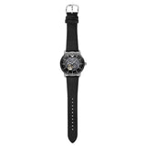 Emporio Armani Meccanico Skeleton Black Dial Black Leather Strap Watch For Men - AR60026 Authentic Buy Shop Now