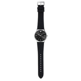 Emporio Armani Kappa Analog Quartz Black Dial Black Leather Strap Watch For Men - AR11013 Authentic Buy Shop Now