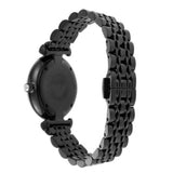 Emporio Armani Gianni T-Bar Quartz Black Mother of Pearl Dial Black Steel Strap Watch For Women - AR11268 Authentic Buy Shop Now