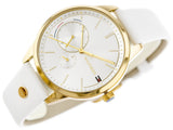 Tommy Hilfiger Brooklyn Quartz White Dial White Leather Strap Watch for Women - 1782018 Authentic Buy Shop Now