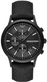 Emporio Armani Renato Chronograph Black Dial Black Nylon Strap Watch For Men - AR11457 Authentic Buy Shop Now