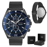 Hugo Boss Ocean Edition Blue Dial Black Mesh Bracelet Watch for Men - 1513702 Authentic Buy Shop Now