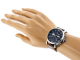 Tommy Hilfiger Evan Chronograph Blue Dial Brown Leather Strap Watch for Men - 1710393 Authentic Buy Shop Now