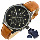 Tommy Hilfiger Gavin Chronograph Quartz Black Dial Brown Leather Strap Watch for Men - 1791470 Authentic Buy Shop Now