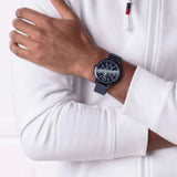 Tommy Hilfiger Gavin Chronograph Blue Dial Blue Mesh Bracelet Watch for Men - 1791471 Authentic Buy Shop Now