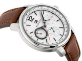 Tommy Hilfiger Landon Chronograph White Dial Brown Leather Strap Watch for Men - 1791531 Authentic Buy Shop Now