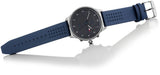 Tommy Hilfiger Chase Grey Dial Blue Leather Strap Watch for Men - 1791578 Authentic Buy Shop Now