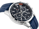 Tommy Hilfiger Mason Blue Dial Blue Rubber Strap Watch for Men - 1791791 Authentic Buy Shop Now