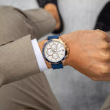 Tommy Hilfiger Bank Multifunction Quartz White Dial Blue Rubber Strap Watch for Men - 1791778 Authentic Buy Shop Now