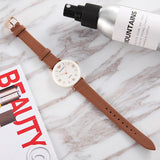 Emporio Armani Gianni T Bar Quartz Mother of Pearl White Dial Brown Leather Strap Watch For Women - AR11040 Authentic Buy Shop Now