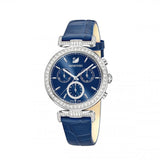 Swarovski Era Journey Blue Dial Blue Leather Strap Watch for Women - 5479239 Authentic Buy Shop Now