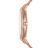 Fossil Jacqueline Quartz Rose Gold Dial Rose Gold Mesh Strap Watch for Women - ES4628 Authentic Buy Shop Now