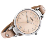 Fossil Georgia Bone Grey Dial Beige Leather Strap Watch for Women - ES2830 Authentic Buy Shop Now