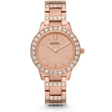 Fossil Jesse Crystal Rose Gold Dial Rose Gold Steel Strap Watch for Women - ES3020 Authentic Buy Shop Now