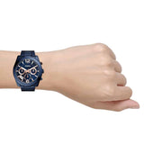 Fossil Perfect Boyfriend Multifunction Blue Dial Blue Steel Strap Watch for Women - ES4093 Authentic Buy Shop Now