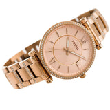 Fossil Carlie Rose Gold Dial Rose Gold Steel Strap Watch for Women - ES4301 Authentic Buy Shop Now