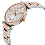 Fossil Carlie Silver Dial Two Tone Steel Strap Watch for Women - ES4342 Authentic Buy Shop Now
